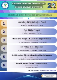 Sosyal Bilimler Enstitüsü 20. Yıl Etkinlikleri